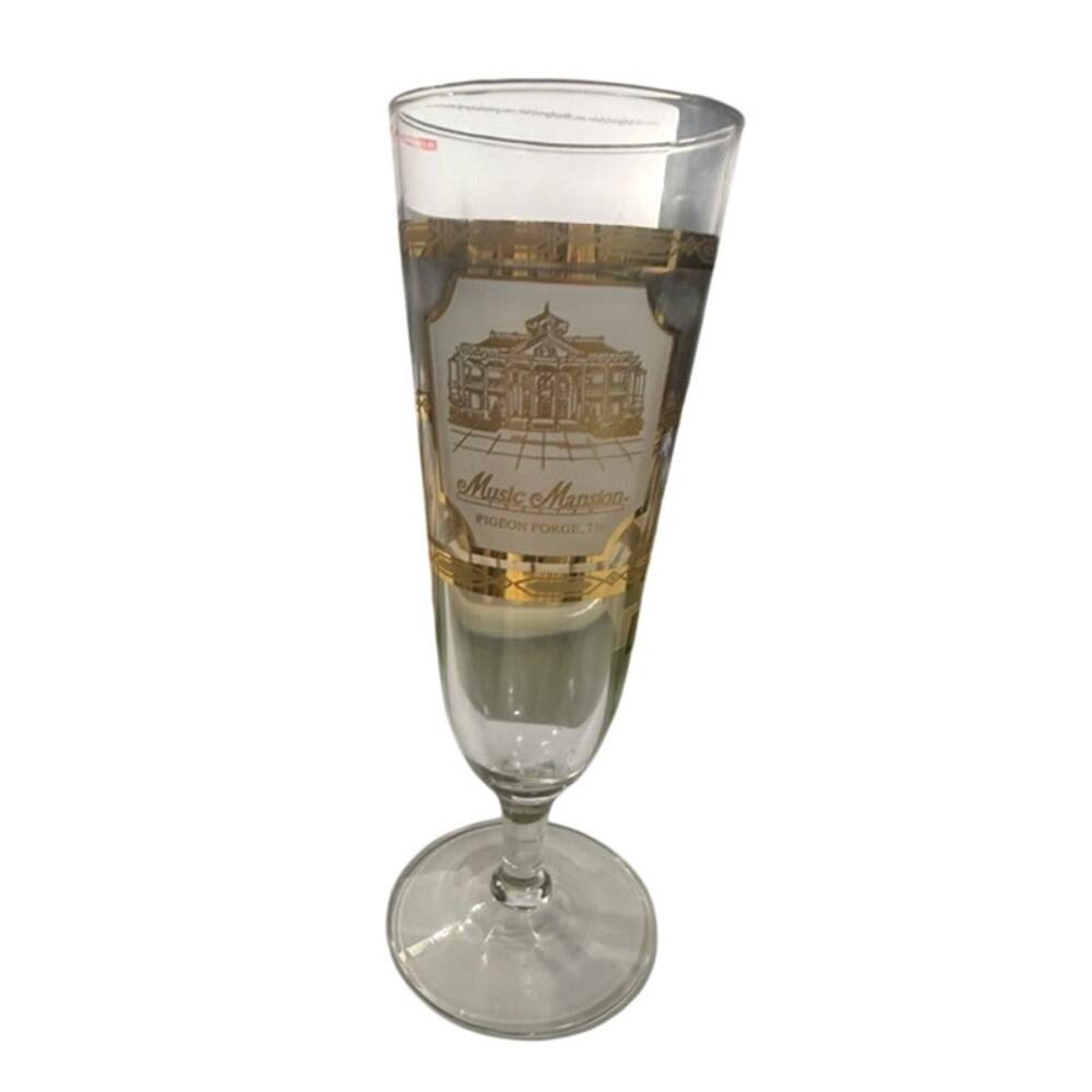 Vintage Culver Pilsner Beer Souvenir Glass Music Mansion Pigeon Forge, TN